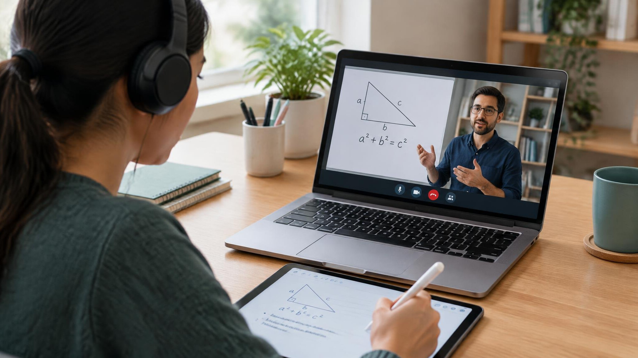 online course on laptop
