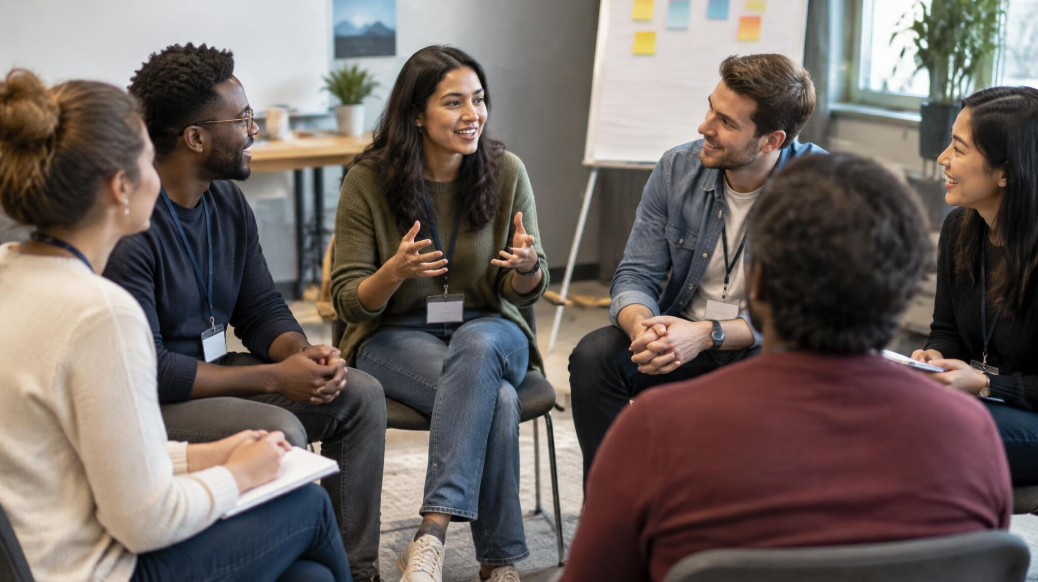 group discussion in workshop