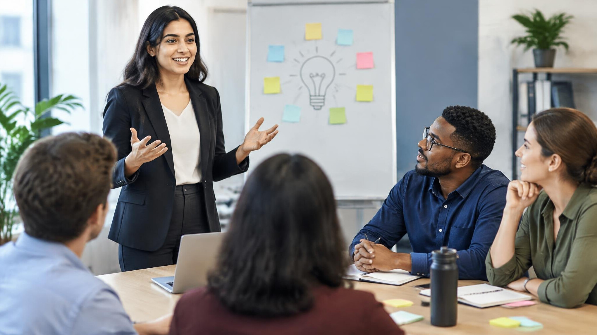 person practicing public speaking