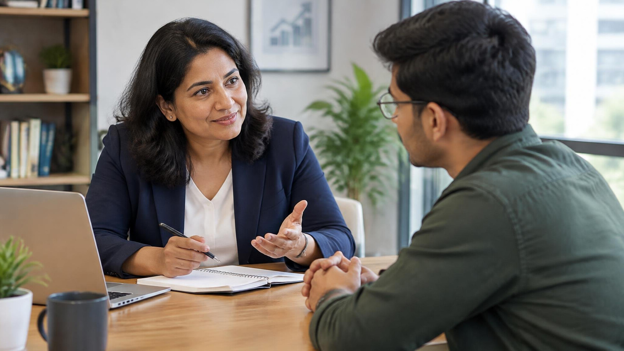 mentor guiding employee
